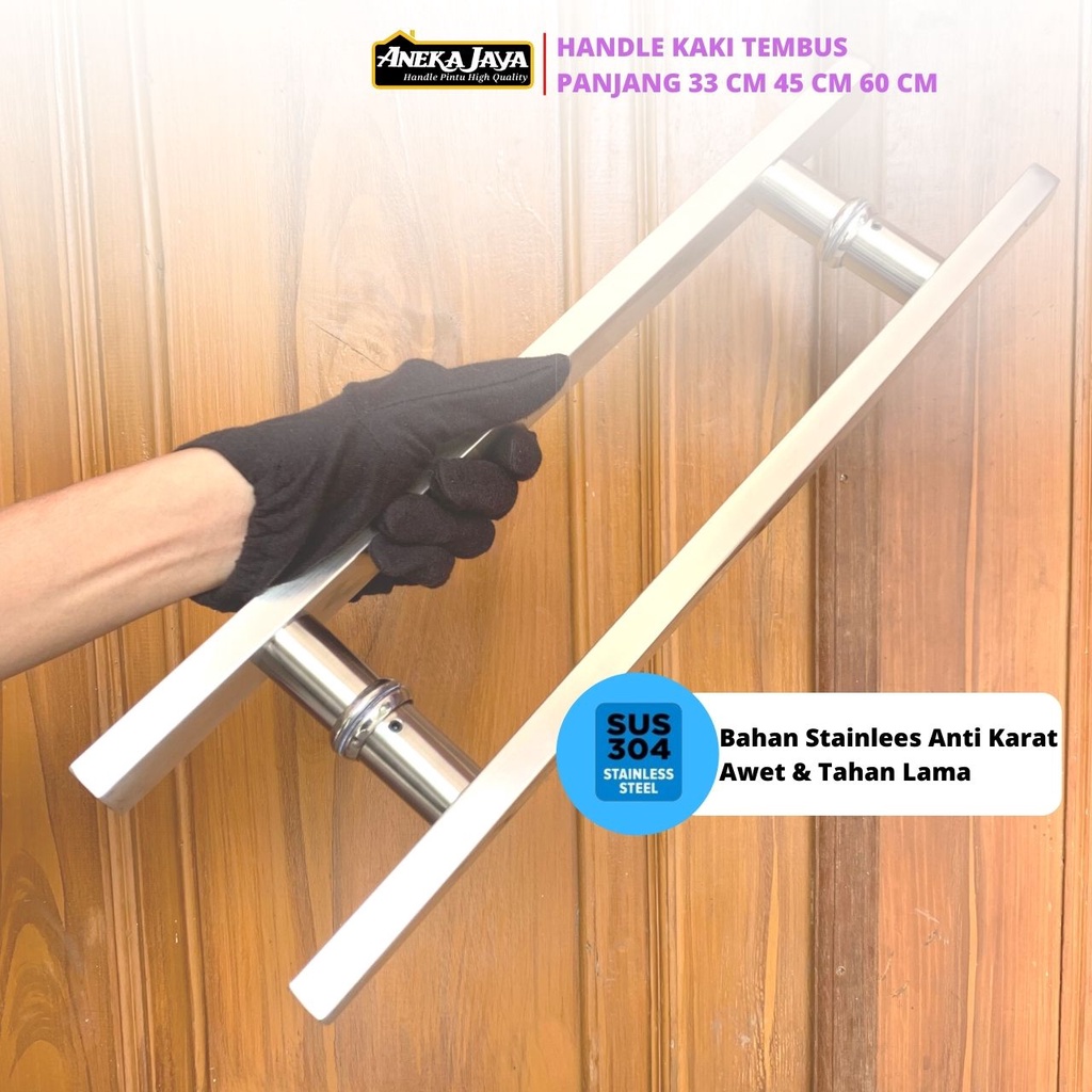 4 Gagang Handle Set Kunci Kaki Tembus Panjang 60 cm 45 33 Warna Hitam Tarikan Pegangan Terbaru Murah