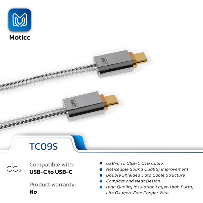 ddHiFi TC09S USB-C to USB C OTG Cable / Type C to Type C Cable