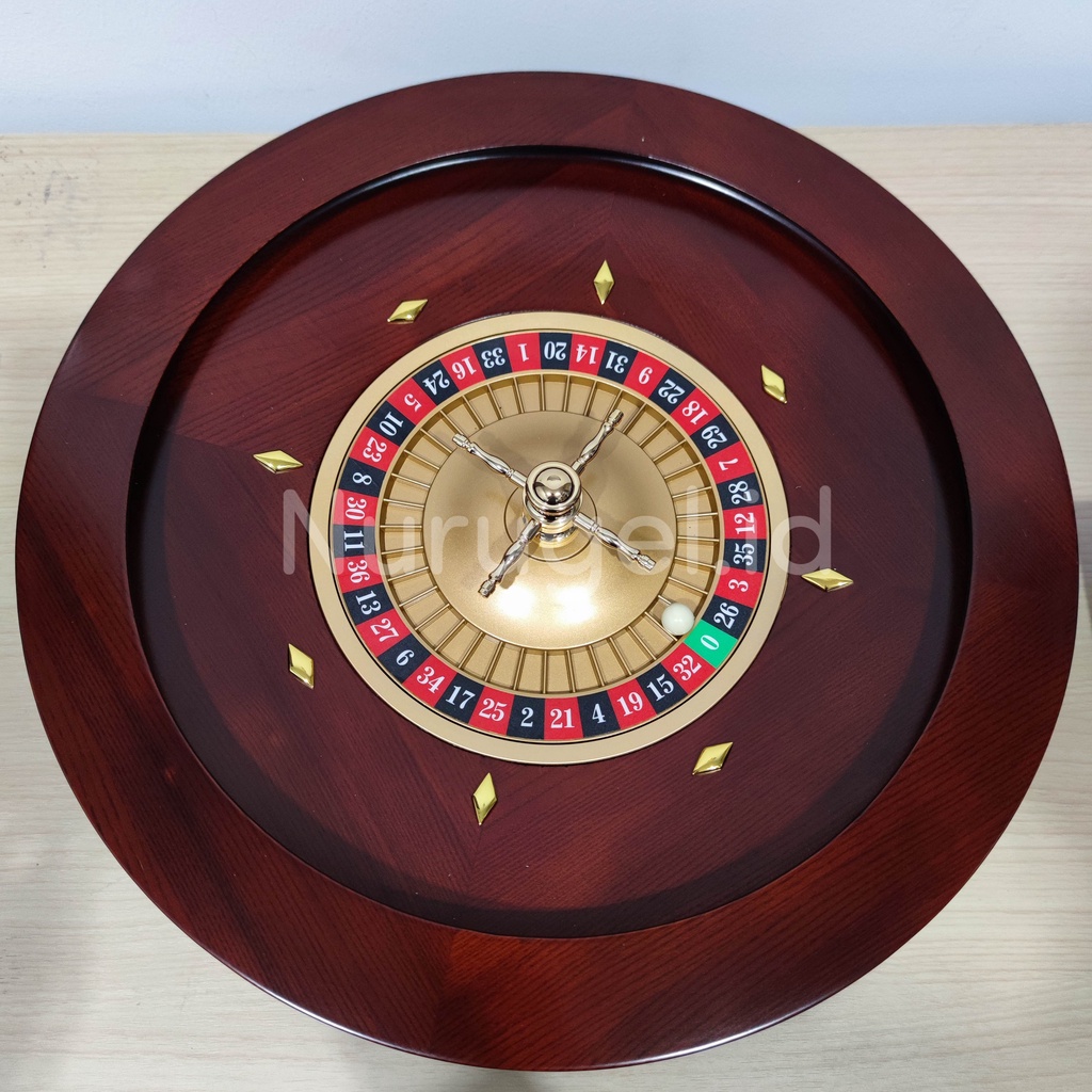 Premium Wooden Roulette Wheel 20 Inch Casino Grade Meja Rolet