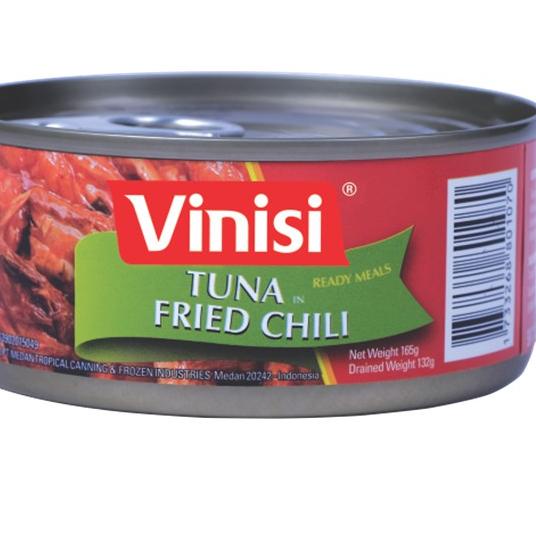 

Hot Sale--Vinisi Tuna Kaleng Sambal Goreng 165 Gr / Ikan Tuna / Tuna Kaleng