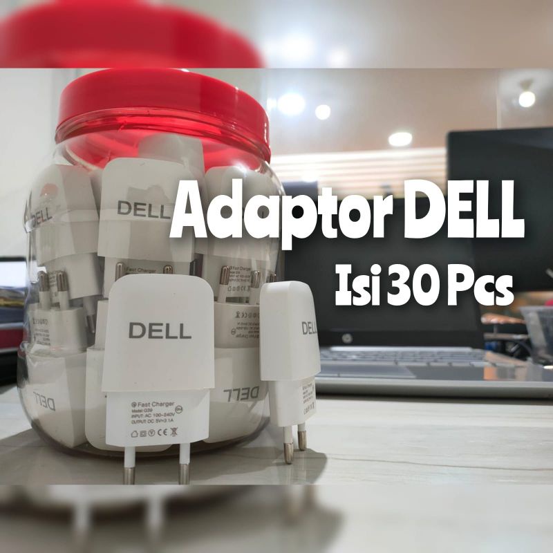 Travel Adapter / Adaptor DELL 2A Kwalitas Bagus ( 1pcs ) 1Toples isi 30pcs Feee Toples