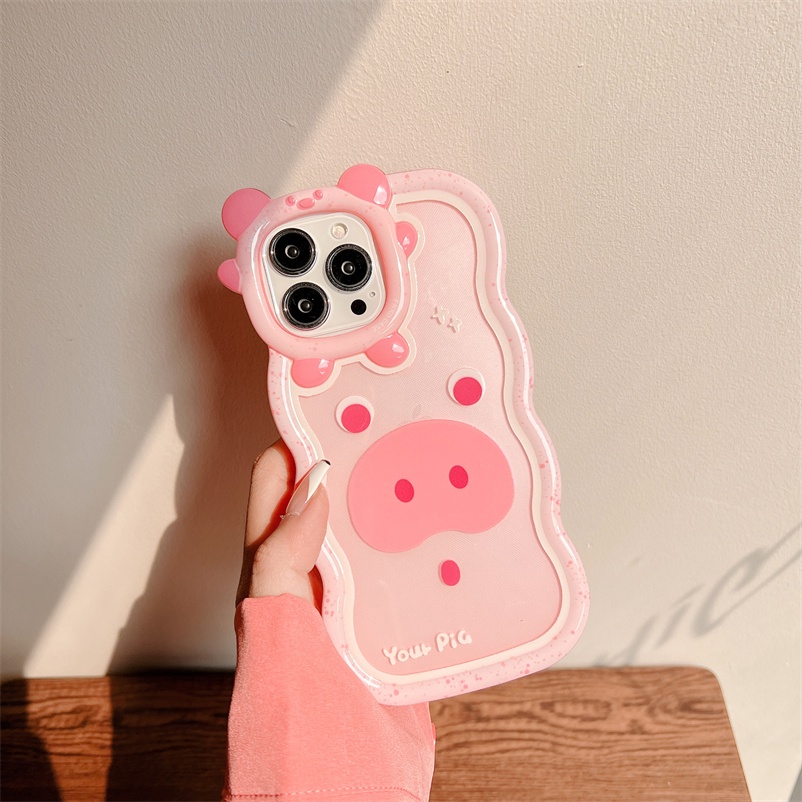 Soft Case Pelindung Transparan Motif Gelombang Kecil Monster Untuk iPhone 14 13 12 11 Pro Max X Xr Xs Max 7 8 6 6s Plus