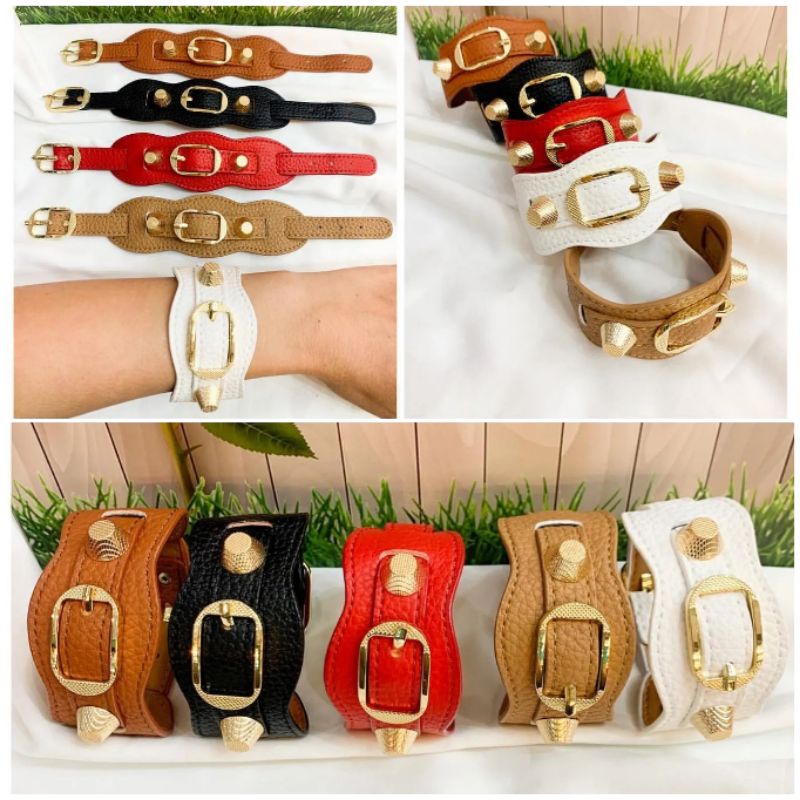 Gelang kulit Balenciagxa Bracelet Branded band Import fashion import