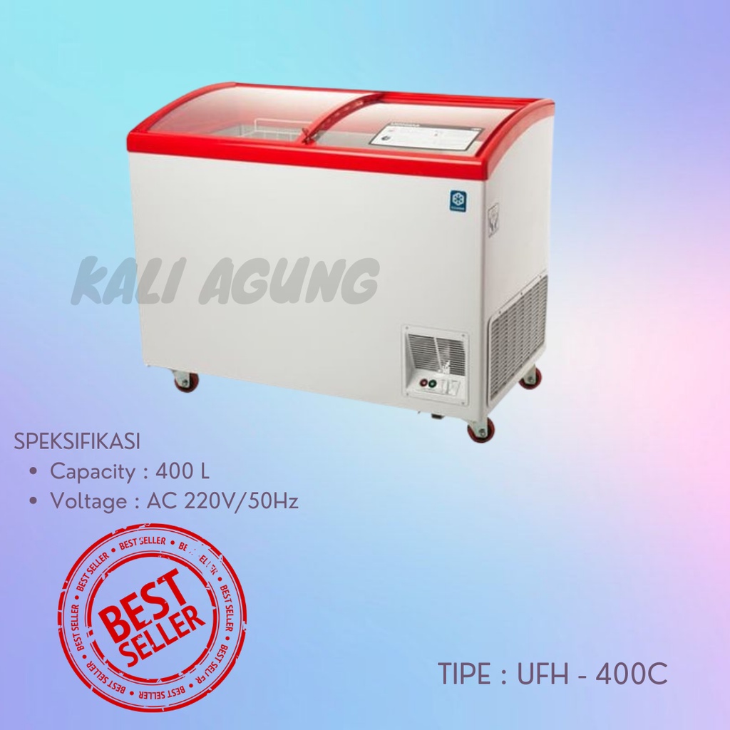 FREEZER BOX SLIDING MASPION 400L - UFH-400C - FREE ONGKIR SERANG KOTA