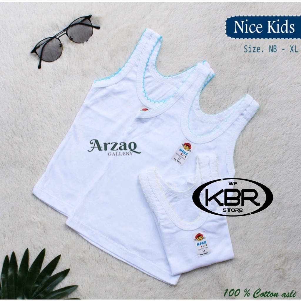 Grosir [ 1 pc 3 pcs - 6 Pcs ] SINGLET NICE KIDS | kaos dalam nice kids | singlet anak / singlet anak-anak / wf store