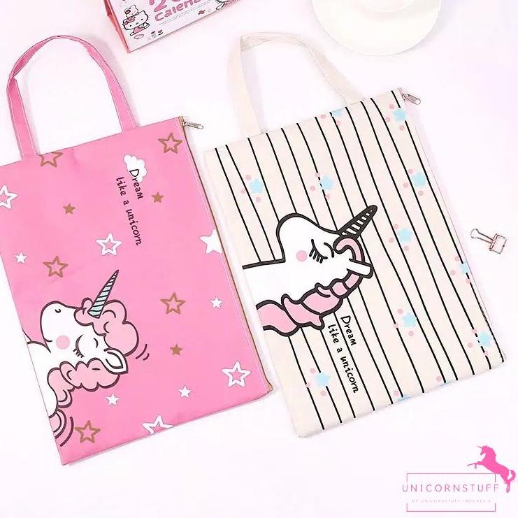 

Spesial Hari Ini Map Kain Unicorn A4 Anak Sekolah Pouch Make Up Kertas Resleting