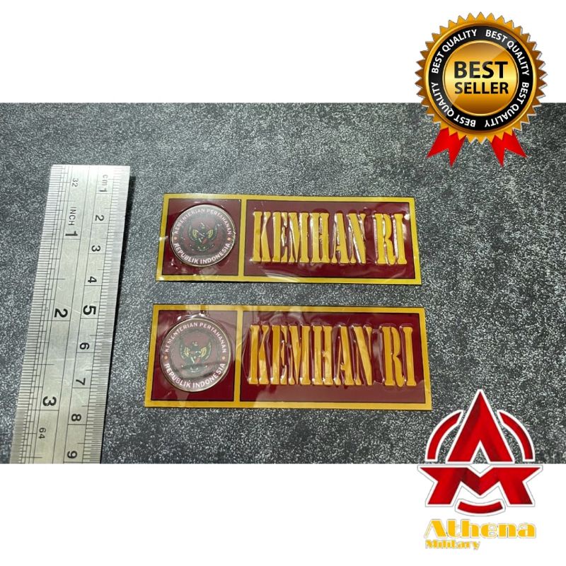 Sticker Plat Kementrian Pertahanan Baru2022 1 pasang ( 2 buah ) - Stiker Kemhan Baru - Sticker Plat