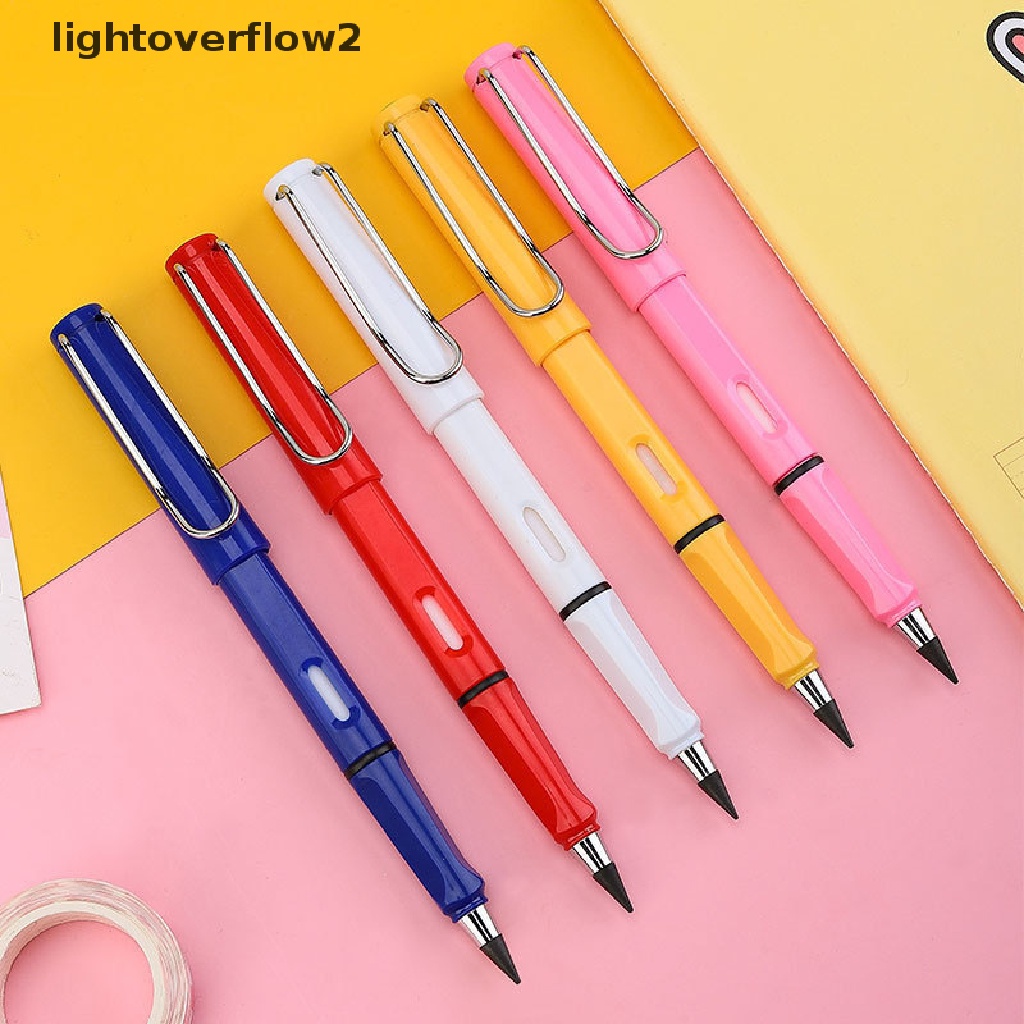 (lightoverflow2) Pensil Teknologi Infinite Tanpa Tinta Bahan Metal