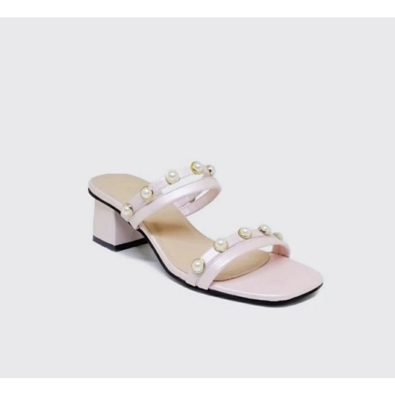 Higheels MK-210 Mutiara Cantik Wanita Ukuran Besar Heels Slop JUMBO Big Size 41.42.43.44.45 Pesta 5cm cantik