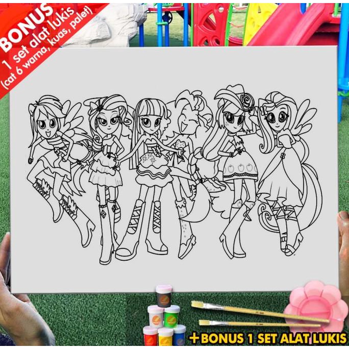 

Kanvas Lukis Outline My Little Pony L 30x40 cm MEL1168