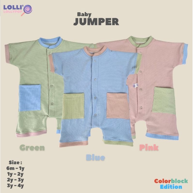 Lollypop Romper Pendek Pakaian Anak Cowok Cewek Usia 1 sd 4 Tahun