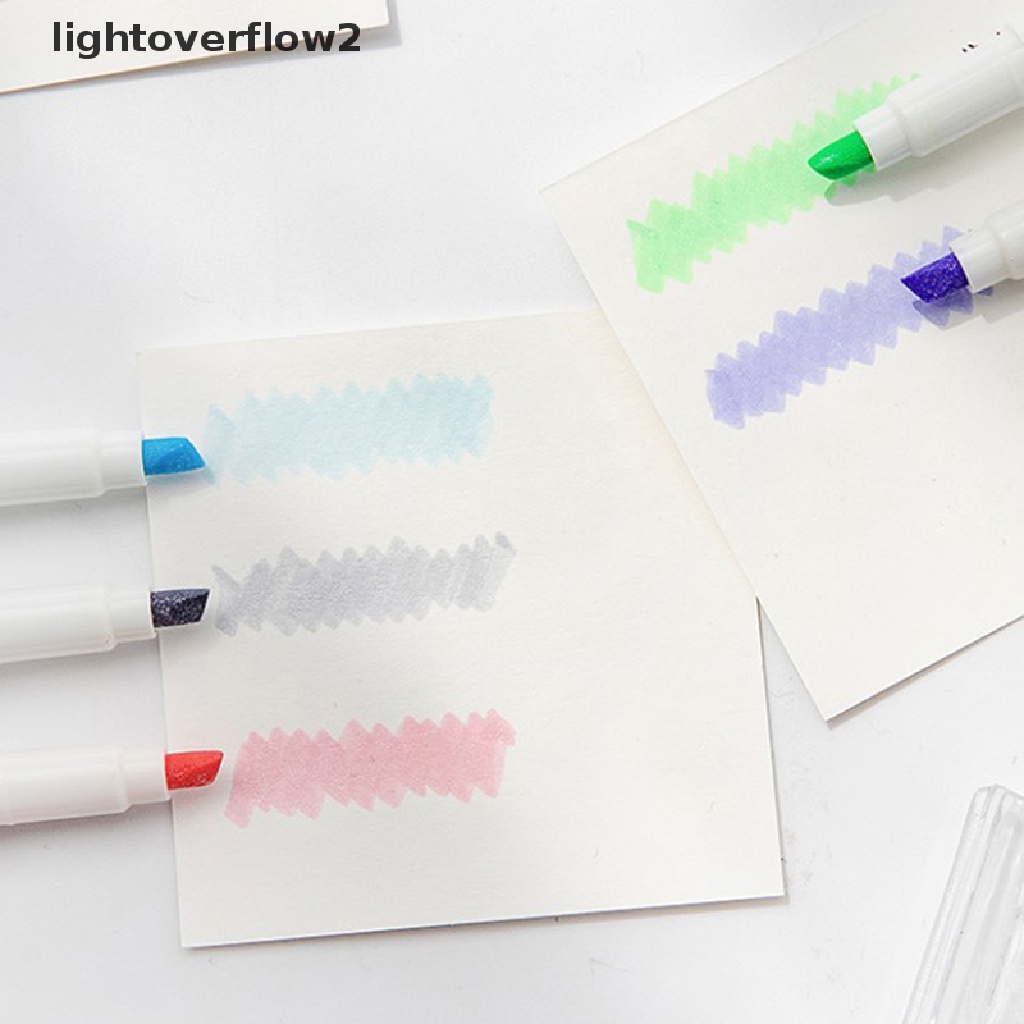 (lightoverflow2) 1pc Spidol Highlighter Warna Pastel Glitter Untuk Scrapbook