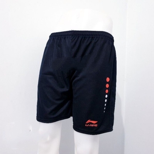(COD) Celana Kolor Pendek Bahan Jersey Tebal - Celana Sport LiNING Pria Badminton Volly Olahraga Pria