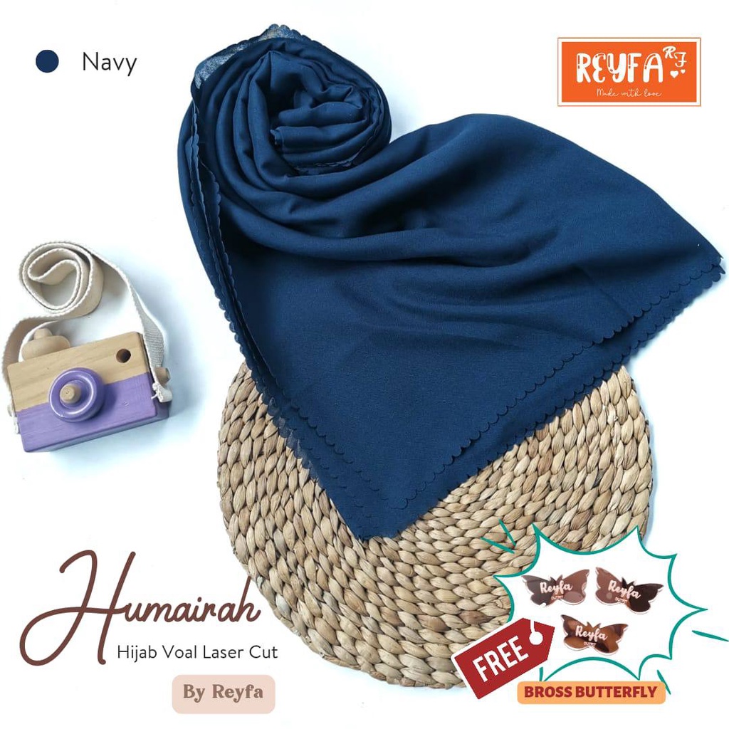 Humairah Hijab Voal Lasercut by Reyfa