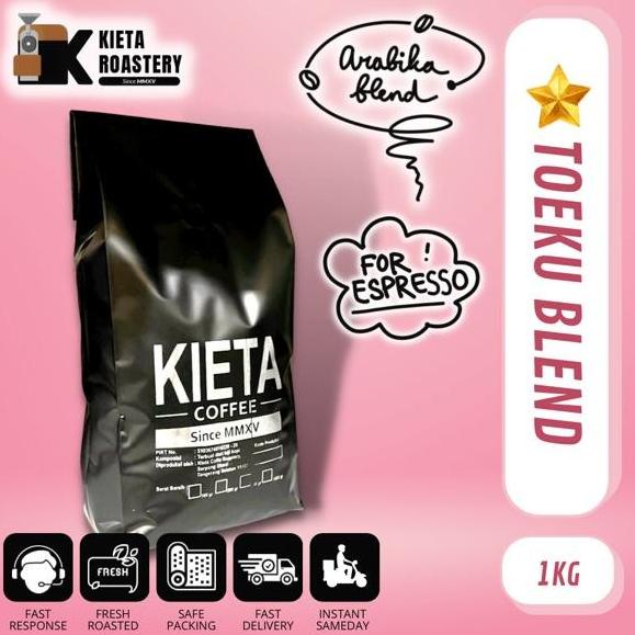 

1kg Biji Kopi TOEKU Blend 100% Arabika untuk Kopi Susu