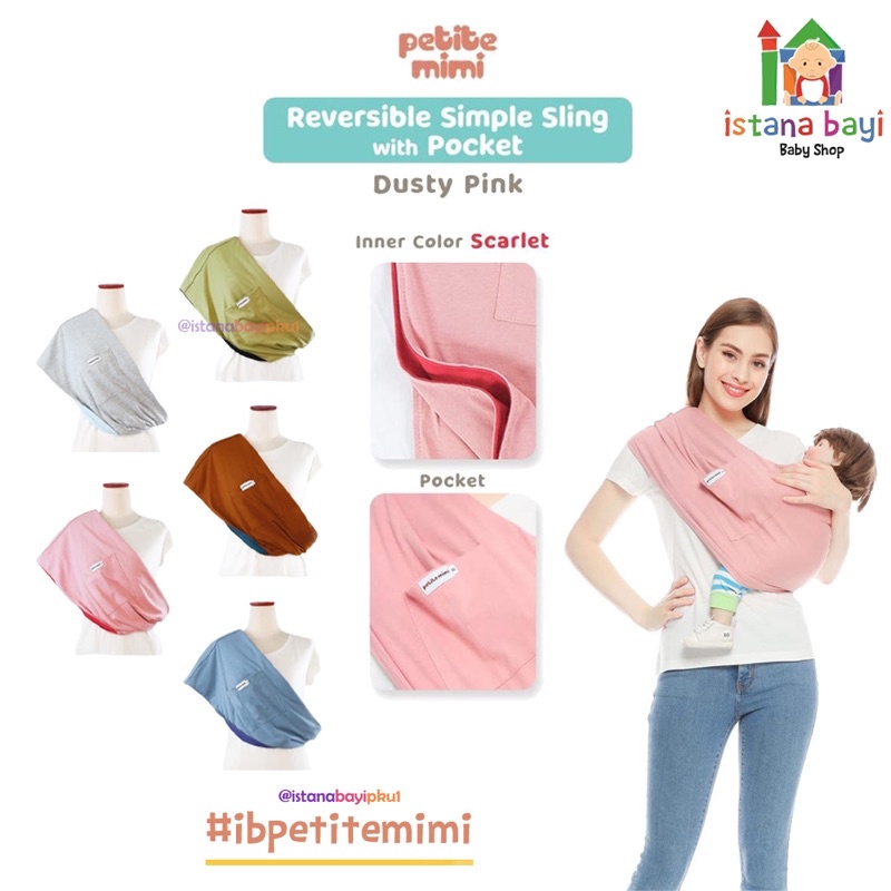 Petite Mimi Simple Sling Kantong - Gendongan kaos ( GEOS )