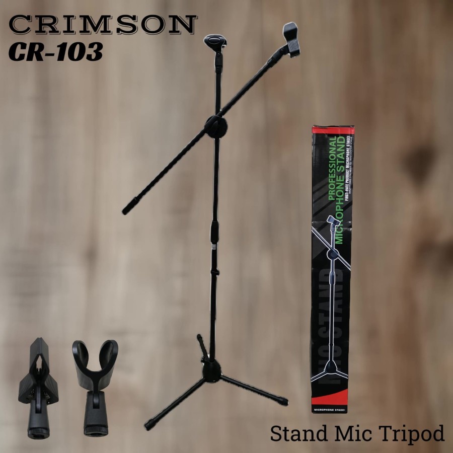 Stand Microphone Lantai Crimson CR-103 Tinggi 135-150cm TRIPOD CR103