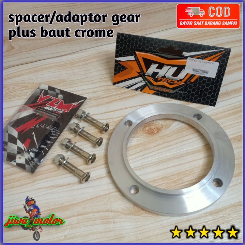 Spacer Gear KLX plus Baut Gear Panjang VZM Racing Specer gear klx spacer gir spacer