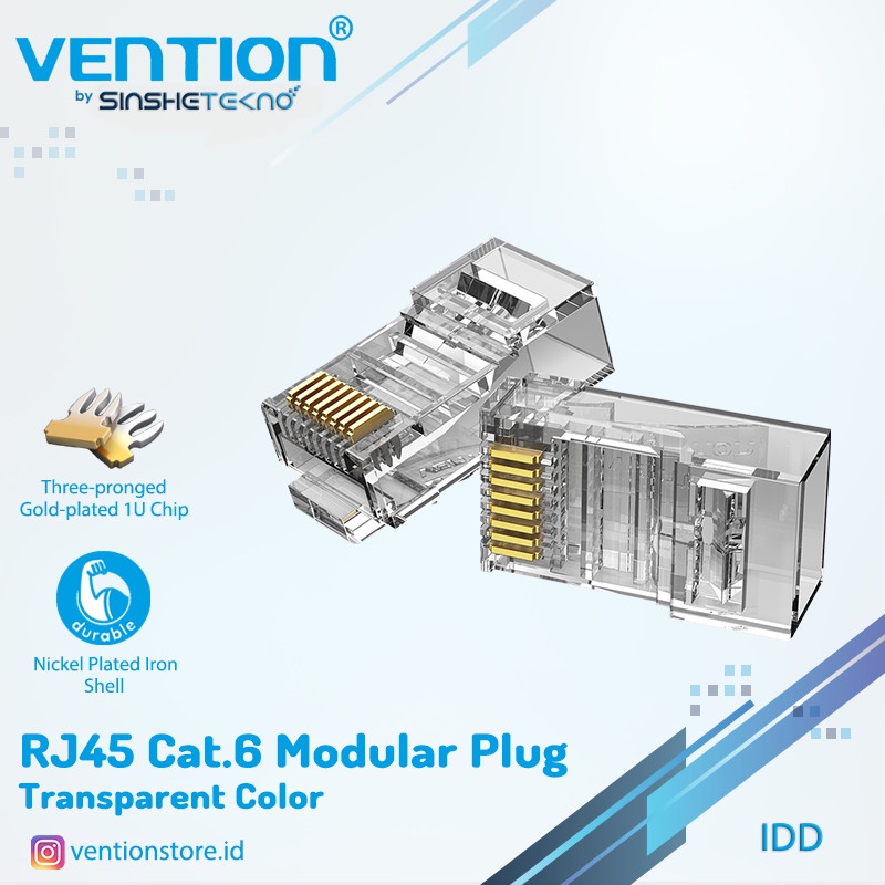 Konektor RJ45 Cat.6 UTP Vention - IDD Modular Gigabit Jack Plug Connector