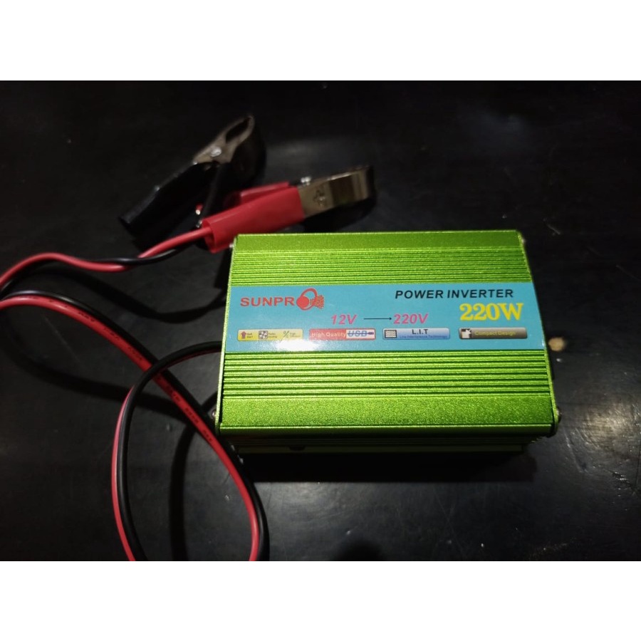 COD Power Inverter Sunpro 220 WATT DC To AC 12V 220V High Performance