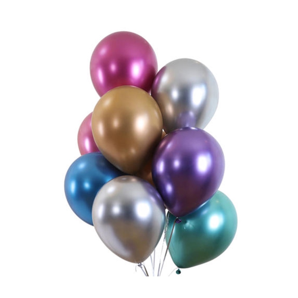 Balon Latex Chrome Double Metalik 12 Inch