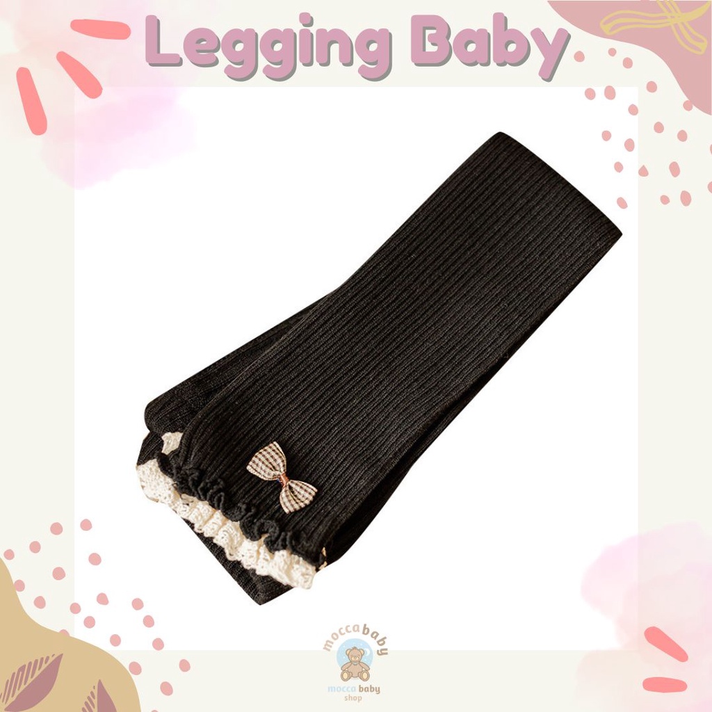 MBSS - LEGGING JOEY Legging buka kaki bayi / anak import motif warna polos