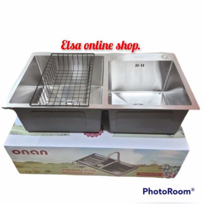 Paket Komplit Kitchen Sink Onan 8245 Komplit Set Model Bolzano - Cuci Piring ( Peralatan Dan