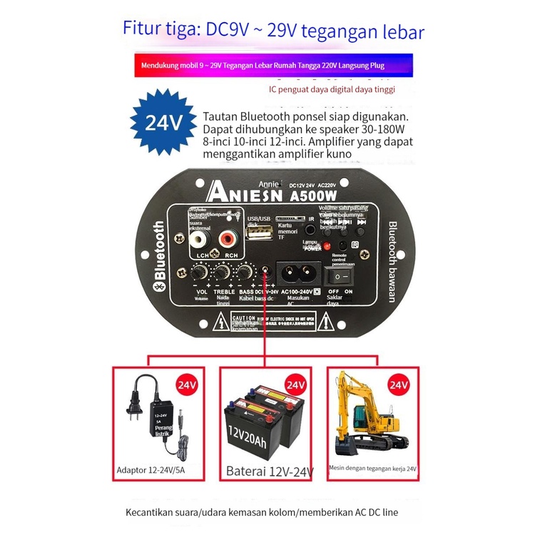 (Stok, Dikirim Dari Jakarta)Daya tinggi built-in Bluetooth subwoofer power amplifier board speaker audio motherboard rumah mobil rumah