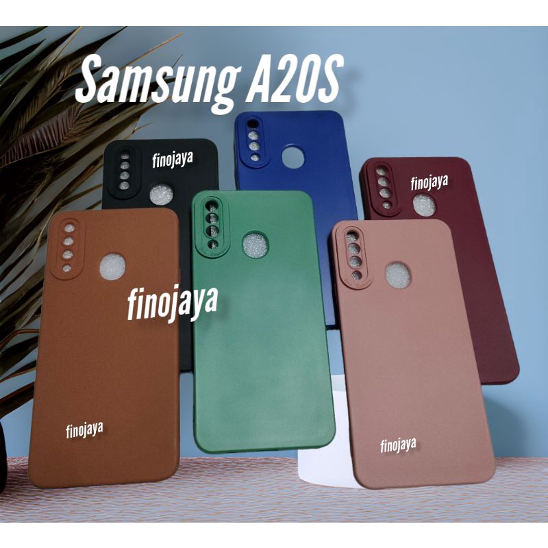 Case Macaron Samsung A20S Silikon Casing Selicon Softcase  Pelindung Pro Camera