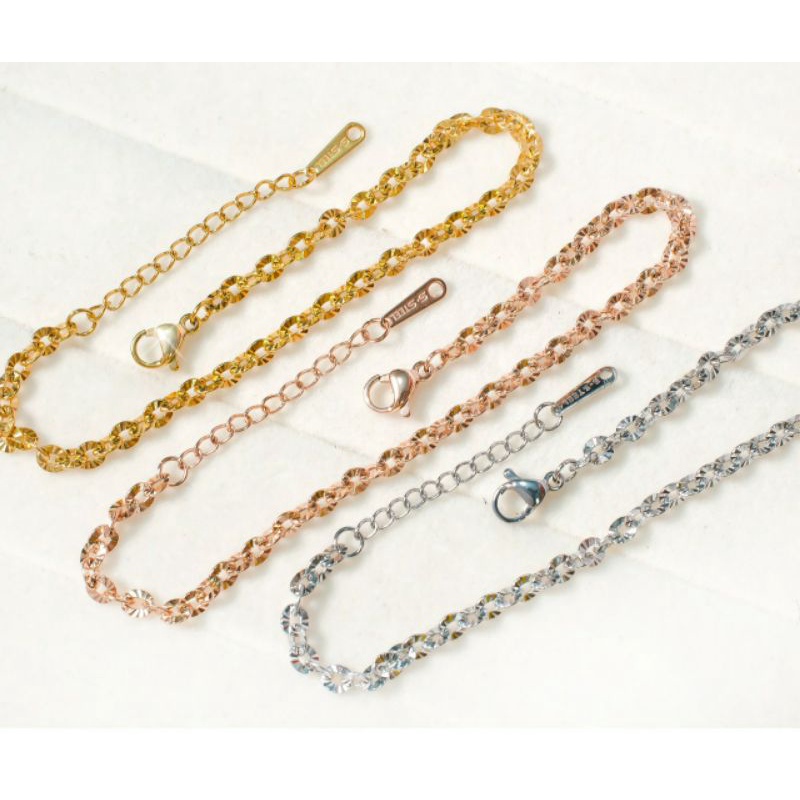 gelang tangan titanium model donat sinar/gelang titanium