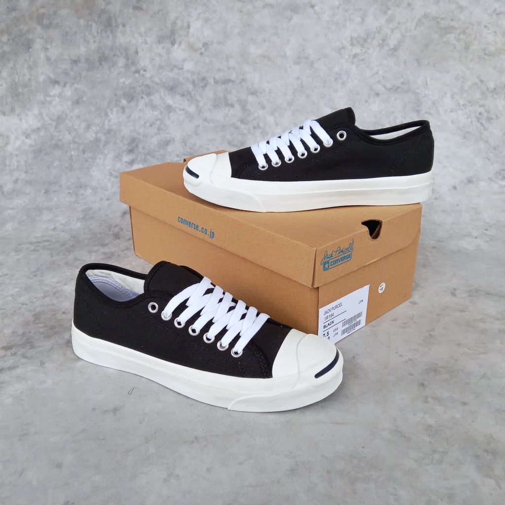 sepatu converse jack purcell ox black signature import high quality tag vietnam