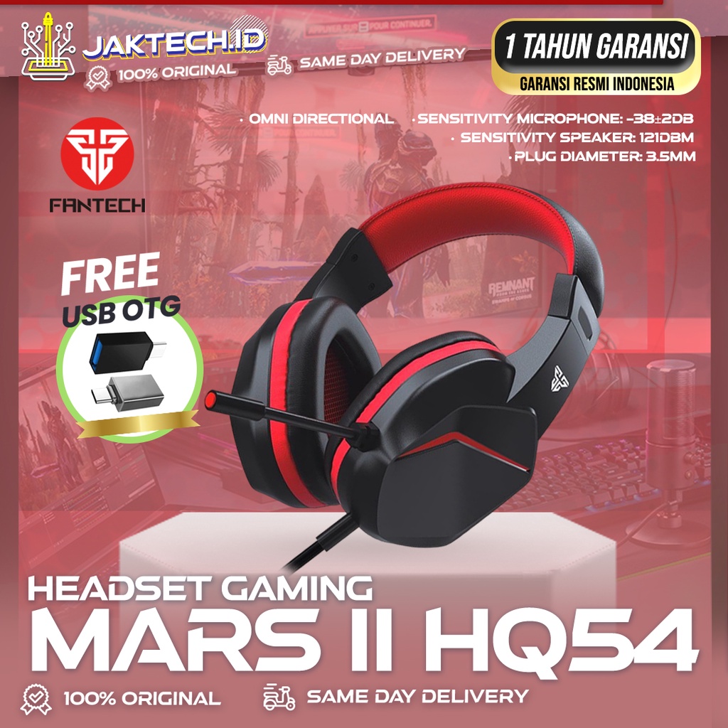 Fantech HQ54 Mars II Wired Headset Gaming Free OTG