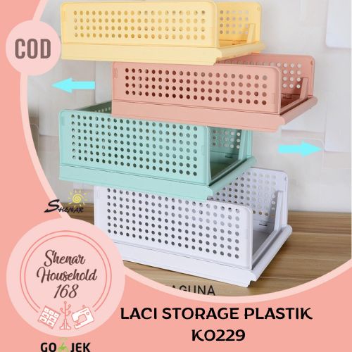 SHENAR ,  RAK LACI PLASTIK LEMARI PLASTIK LACI PENYIMPAN BAJU RAK LACI PENYIMPAN LIPAT LEMARI SUSUN RAK SUSUN  PLASTIK ORGANIZER TEMPAT BAJU KAMAR RAK LACI STORAGE K0229 (BISA COD)