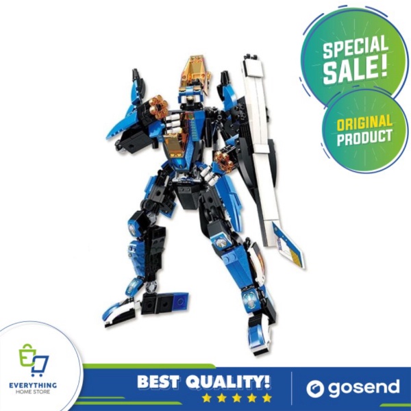 Promo Robot Block Qman Blast Ranger Helicopter Mainan Edukasi Anak Diskon