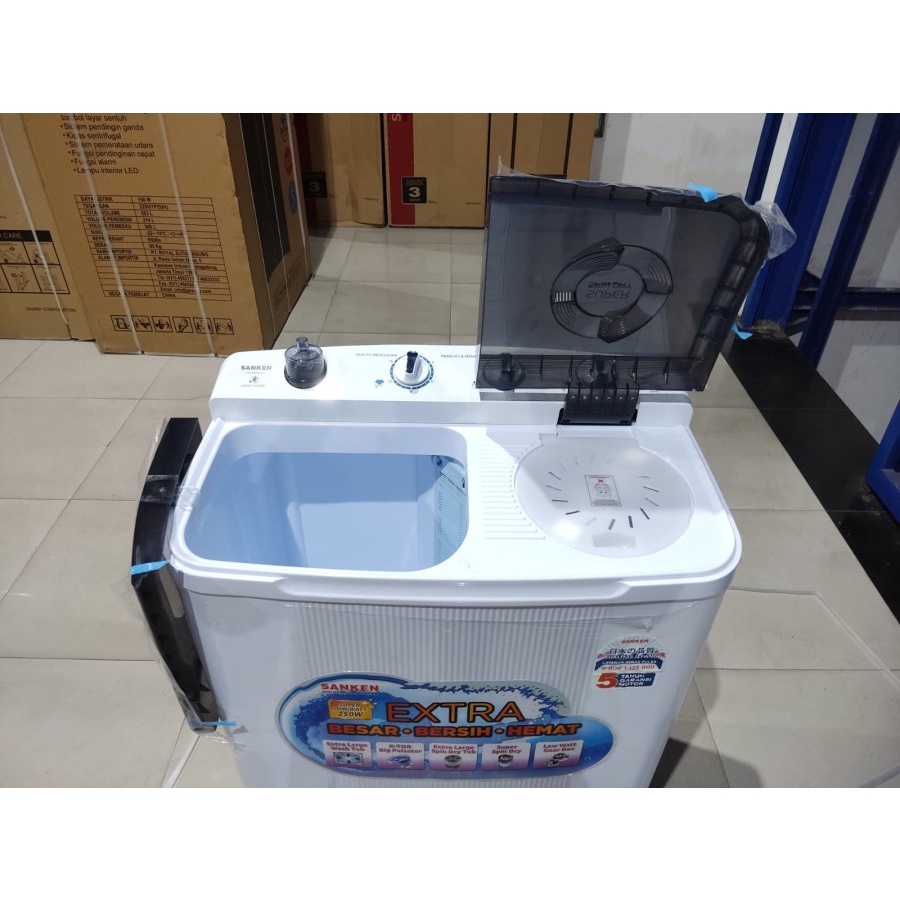 MESIN CUCI SANKEN TW 8660/8808 FGY 7 KG 2 TABUNG TW8660/8808 7KG X TOR TECHNOLOGY