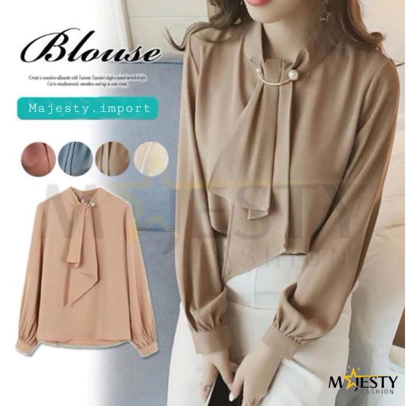 KEMEJA  MUTIARA  / TOP KOREAN STYLE / BLOUSE KOREAN STYLE / ATASAN WANITA / KEMEJA KOREAN STYLE / BA