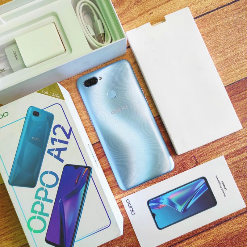 Handphone Oppo A12 3/32 Fullset Ori Second Bekas like New Garansi