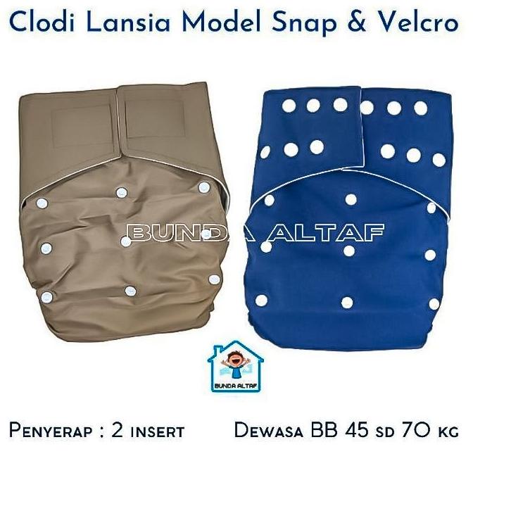 Berkualitas Clodi Lansia / Popok Kain Dewasa Bisa Dicuci Snap dan Perekat  Bunda Altaf  ,.