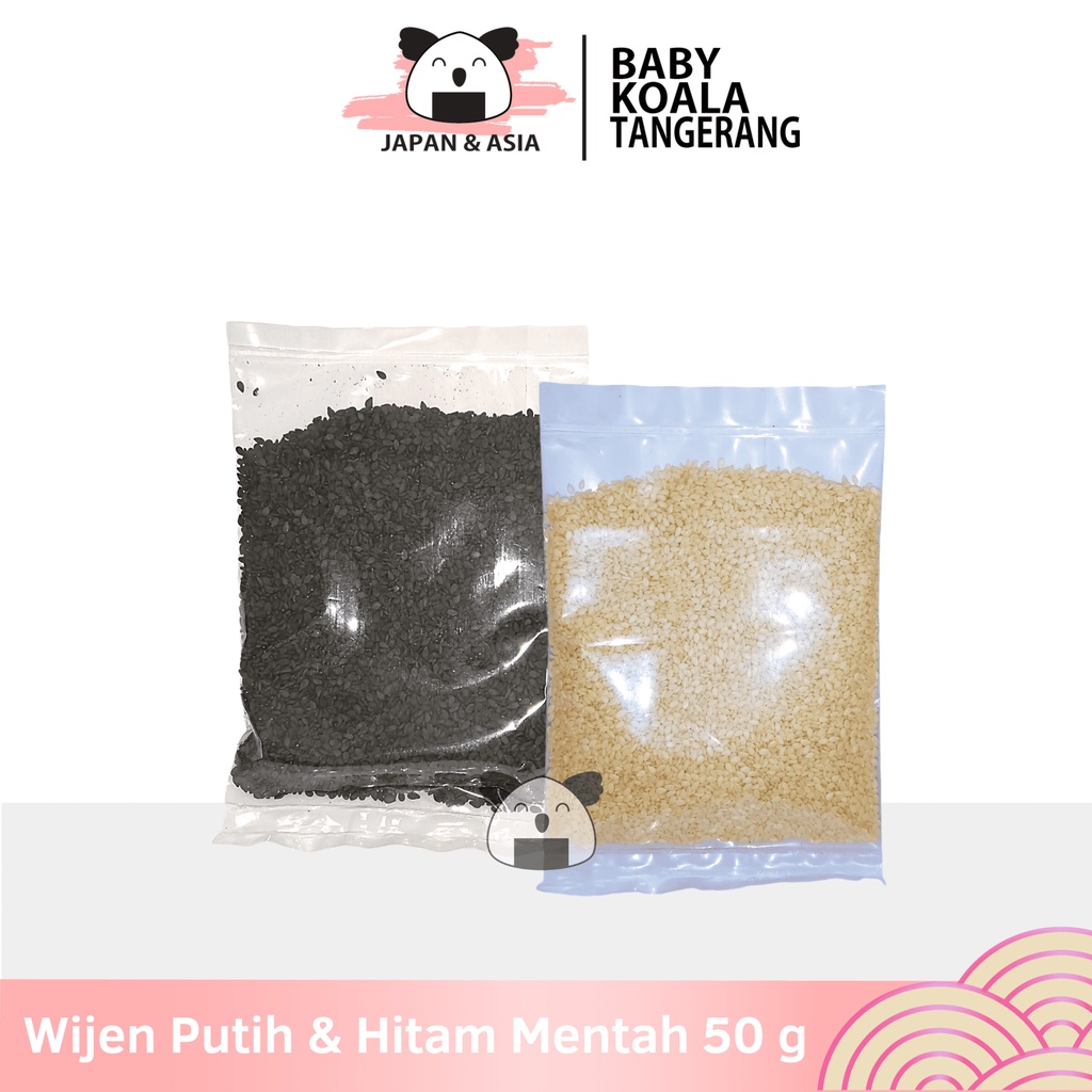 

GOMA SHIRO Biji Wijen Putih & Balck Mentah 50 g │ White Black Sesame Seeddd...