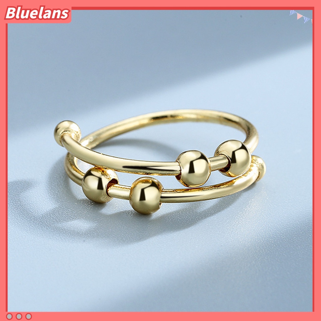 Bluelans Cincin Model Terbuka Bahan Alloy Bentuk Geometris Untuk Fashion