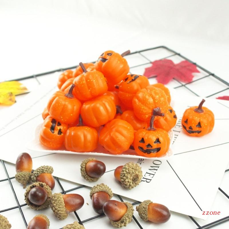 16pcs Labu Buatan Bahan Busa Untuk Dekorasi Pesta Halloween