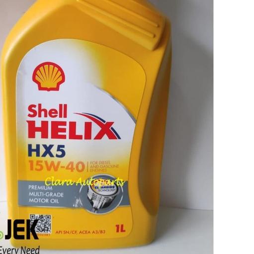 OLI SHELL HX5 SAE 15W-40 OLI SHELL HELIX HX5 OLI MOTOR BEBEK MATIC HX5