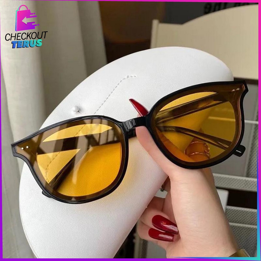 CT C654 Kacamata Korean Fashion Kaca Mata Vintage Retro Korea Sunglasses Kuning Pria Wanita Unisex Fashion