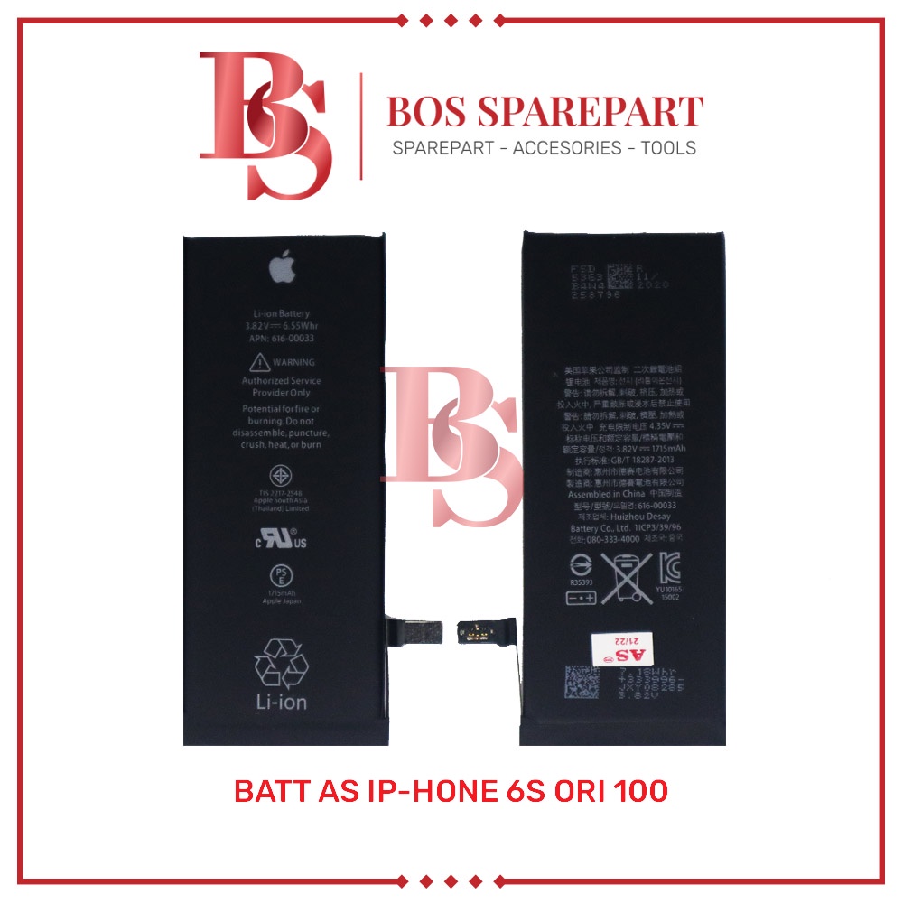 BATERAI AS 6S ORI 100 / BATTERY / BATRE