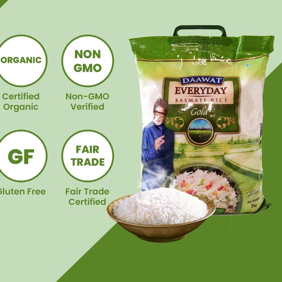 

Import ✨Terbaik✨ Beras Basmati 1kg Premium Daawat LONG GRAIN original Beras Brasmati Arab Basmati Rice nasi Kebuli !!!