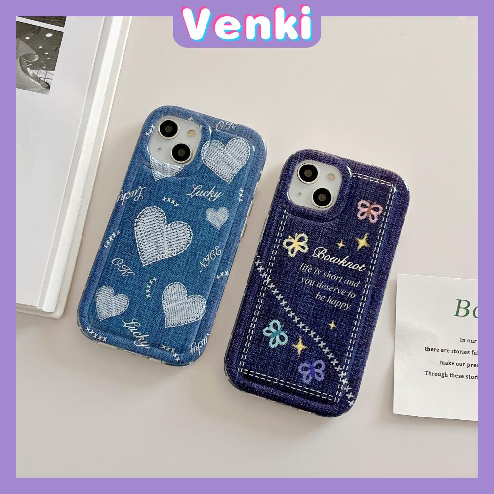 Case For iPhone 14 Pro Max TPU Soft Jelly Airbag Case Creative Denim Case Camera Protection Shockproof For iPhone 14 13 12 11 Plus Pro Max 7 Plus X XR