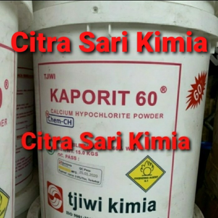 Kaporit Bubuk / Kaporit Powder Tjiwi Kimia 60% 1 Pail 15 kg