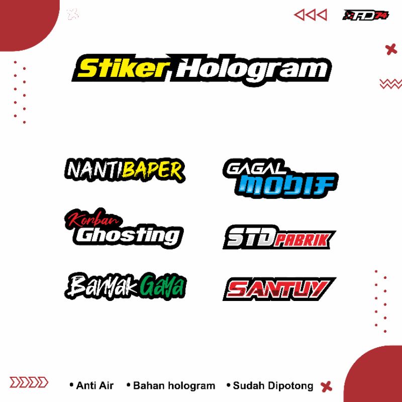 

stiker hologram,stiker kata-kata hologram,stiker racing hologram,stiker satset