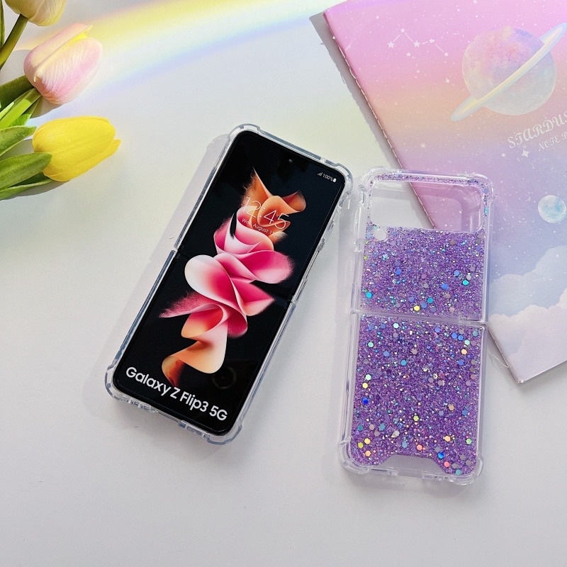 Casing Full Glitter Samsung Galaxy Z Flip 4 Z Flip 3 2  ZFlip 4 Zflip3 Zflip4 Flip4 Flip3 FLip2 Fold READYSTOCK [AVAILABLE BANYAK WARNA]