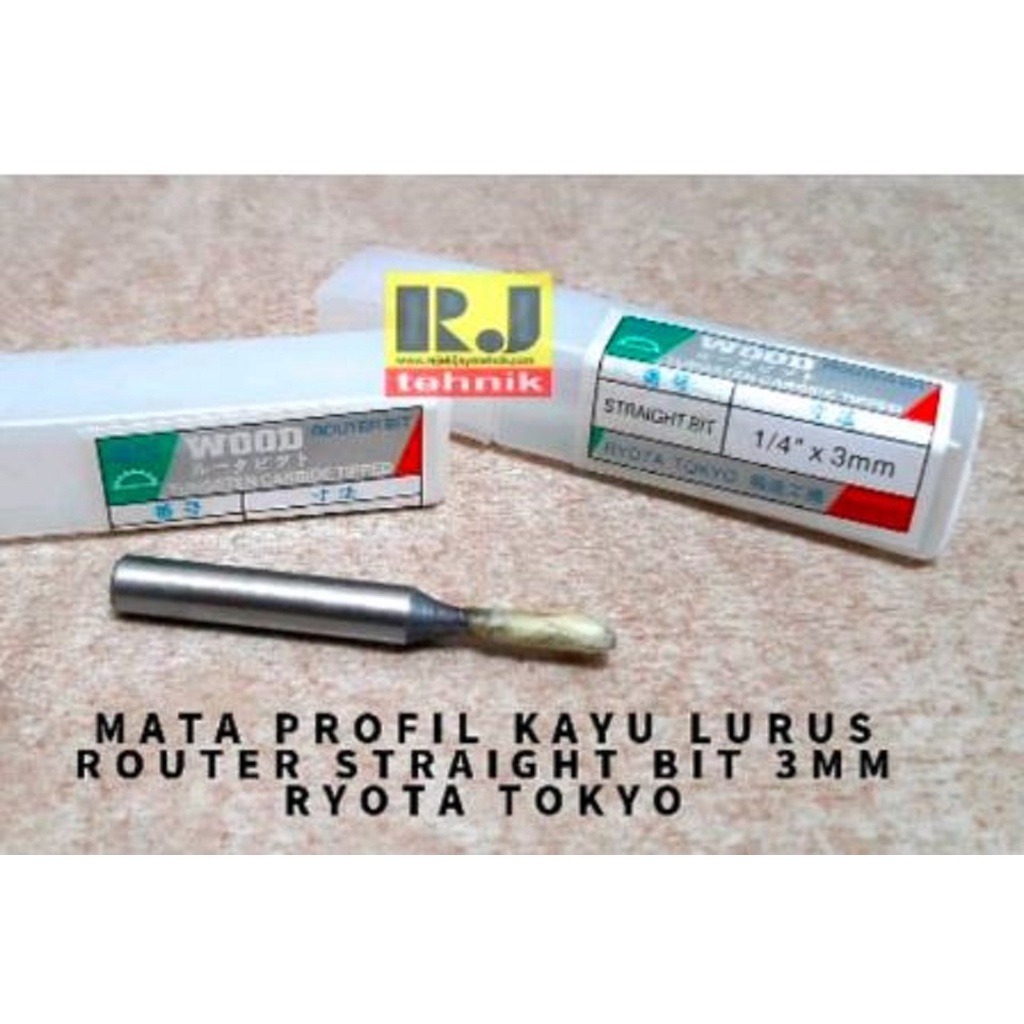 Mata Router Straight Bit Ryota 3mm